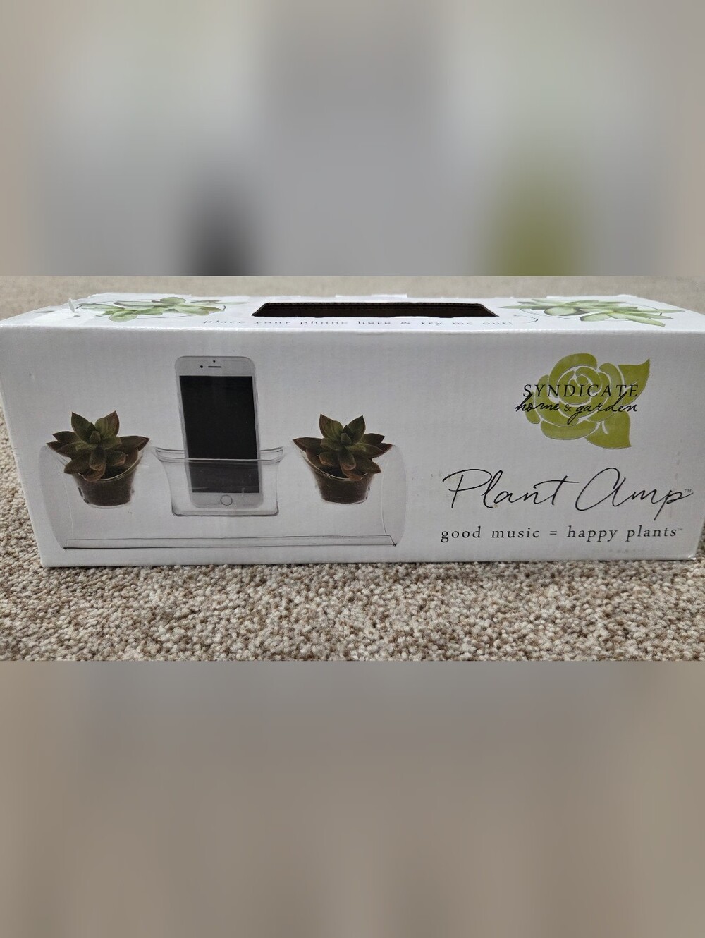 Syndicate Home & Garden Plant Amp Glass Planter Smartphone Holder in Box